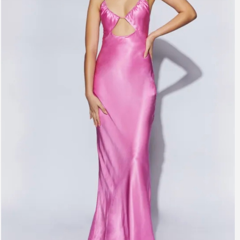 Meshki Pink Satin Gown